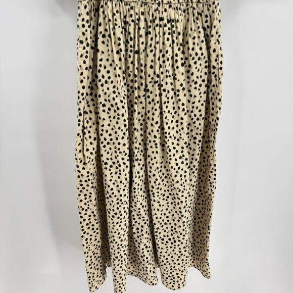 AYR The Extra Extra Midi Dress Sz S Puff Sleeves Smocked Polka Dot - Picture 4 of 10